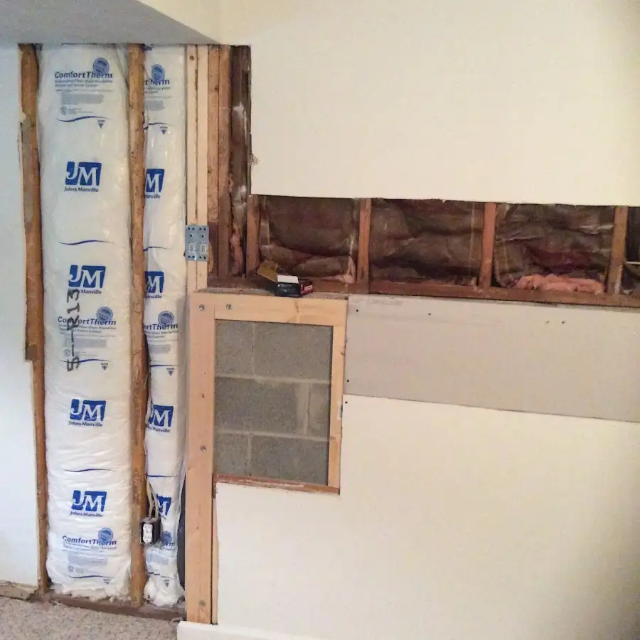 Wall insulation replacement during Contents Cleaning & Restoration in Lehman